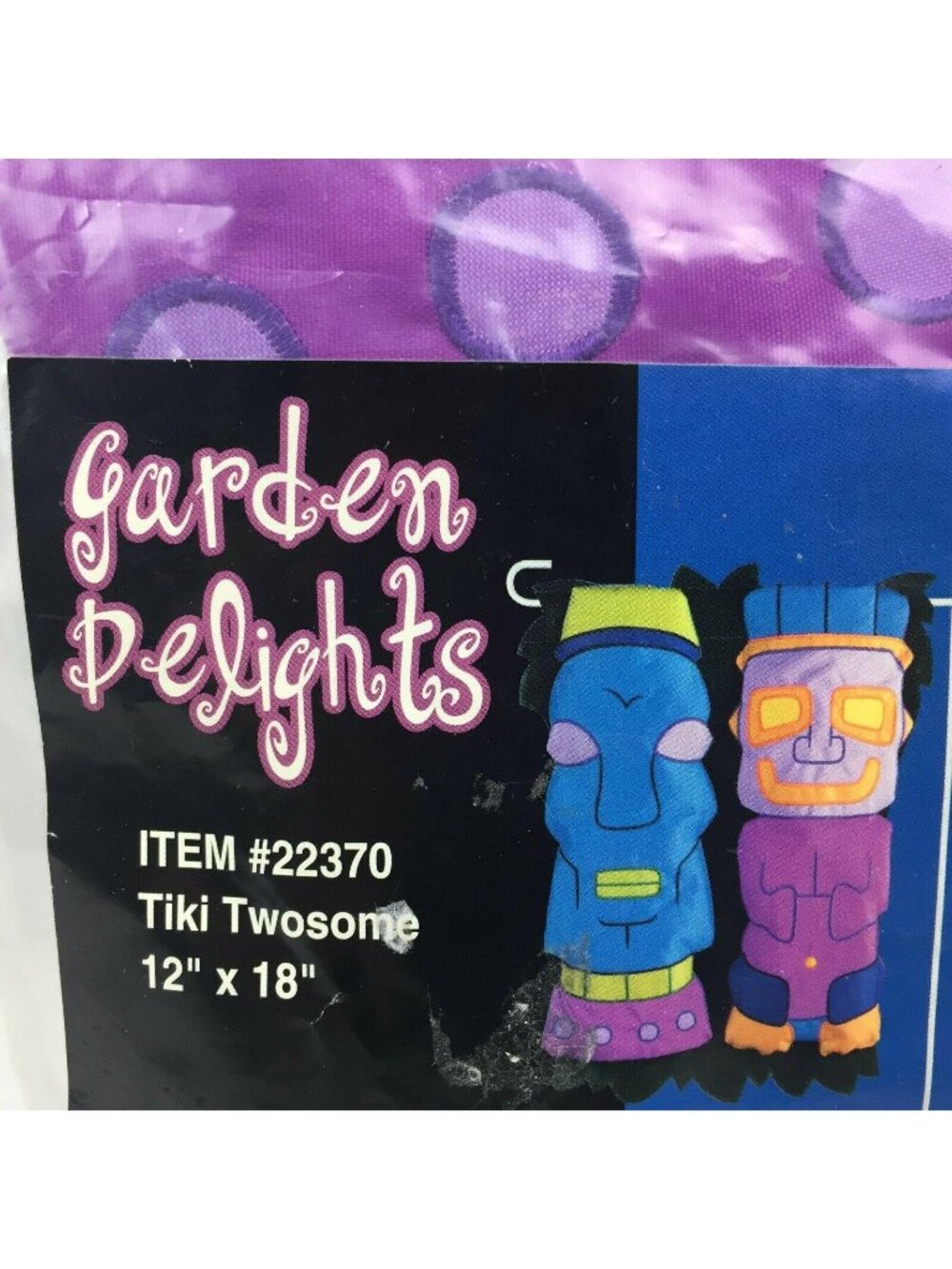 Garden Delights Tiki Twosome #22370 Yard Decoration Summer Tropical Flag Nylon